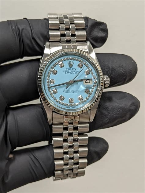 rolex di diamanti con interno rosso|rolex datejust blu.